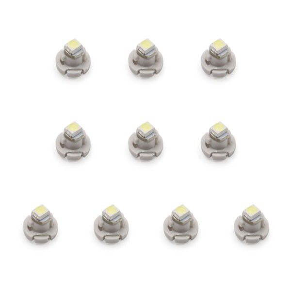 10個セット●● 12V T3 マイクロ LED ※カラーホワイト メーター球 エアコンパネル インパネ_画像1