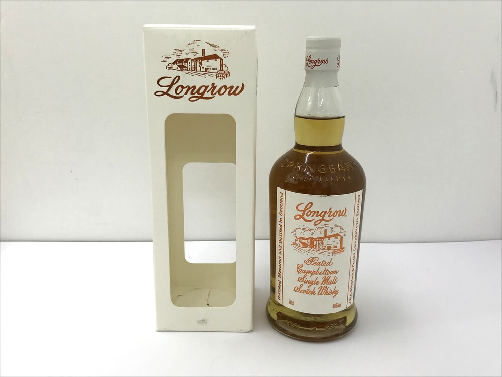 ●【同梱不可】【80】未開栓 Longrow ロングロウ スプリングバンク キャンベルタウン シングルモルト 46％ 700ml 箱付き ※澱あり_画像1