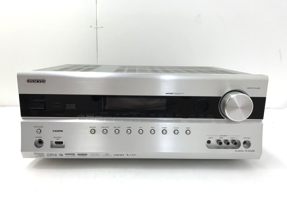 【同梱不可】【140】ジャンク品 ONKYO オンキョー TX-SA608 AVアンプ 2009年製 本体・電源コード・リモコン ※通電のみ確認