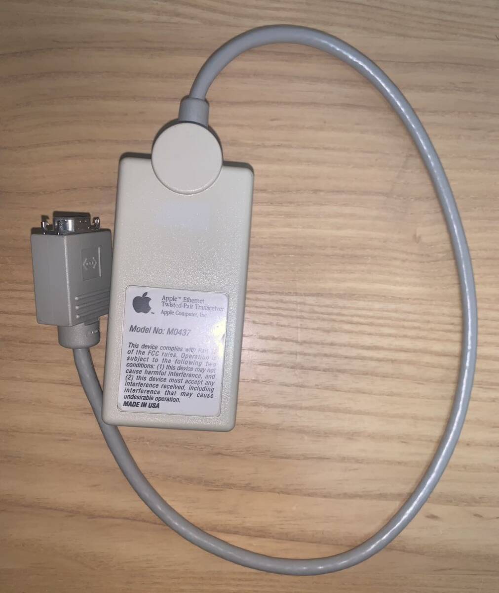 Apple Ethernet Twisted-Pair Transceiver M0437 Made in USA_画像1