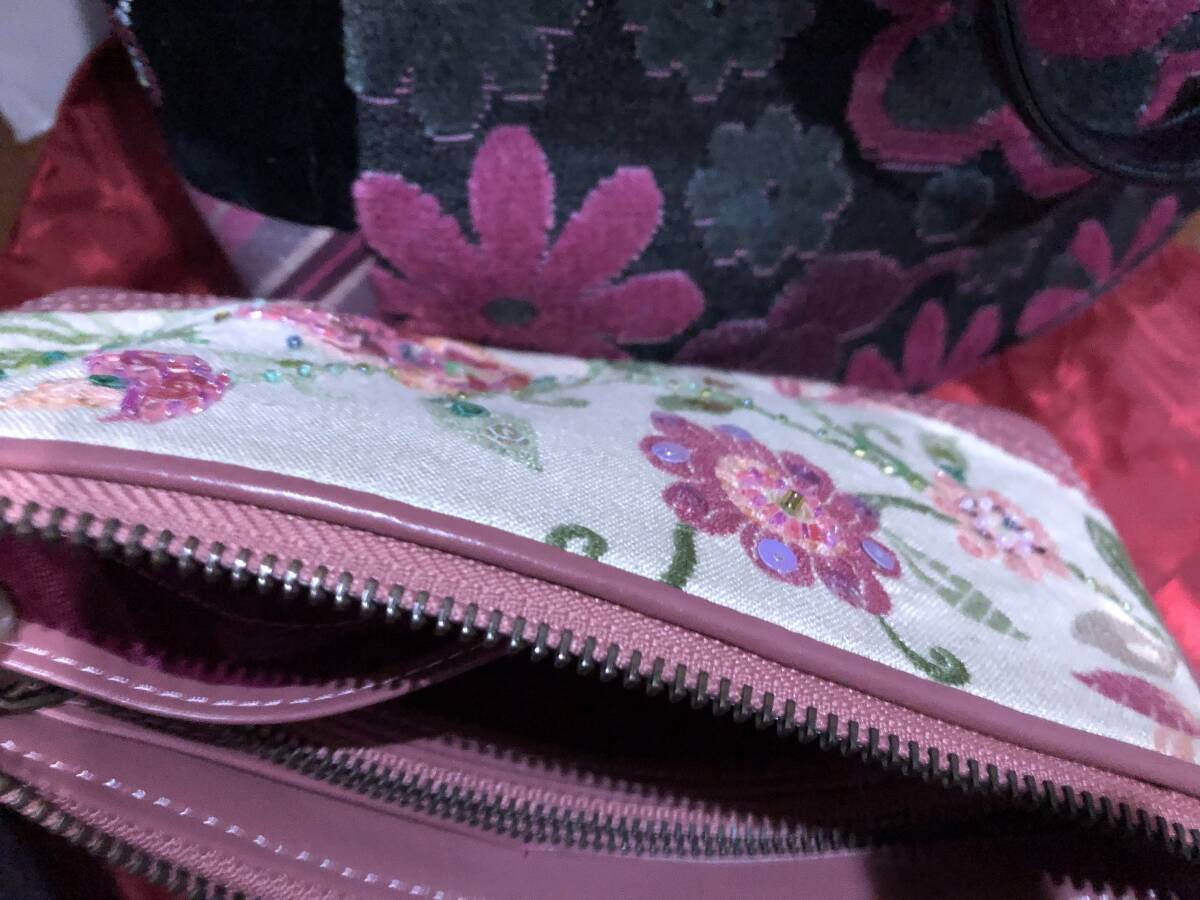 раковина Be роскошный 4 позиций комплект 1 иен ~! новый продукт лоскутное шитье рисунок Be Land 2way сумка на плечо + редкий цветочный принт Mini сумка + сумка для хранения новый товар не использовался с биркой 