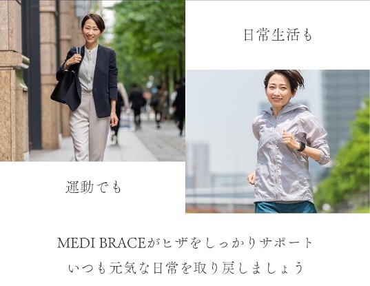 Dr.Medina 膝サポーター 膝 サポーター ひざ 女性用 左右兼用 薄手 膝用サポーター レディース MEDI BRACE-KN ブラック 2枚組 Sサイズ 22_画像3