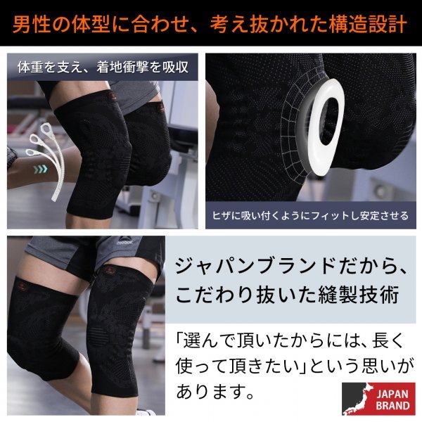 IWAMA HOSEI knees supporter knees supporter knee for man men's large size sport running left right combined use KNEE FIT-AH 2 sheets set L size 22