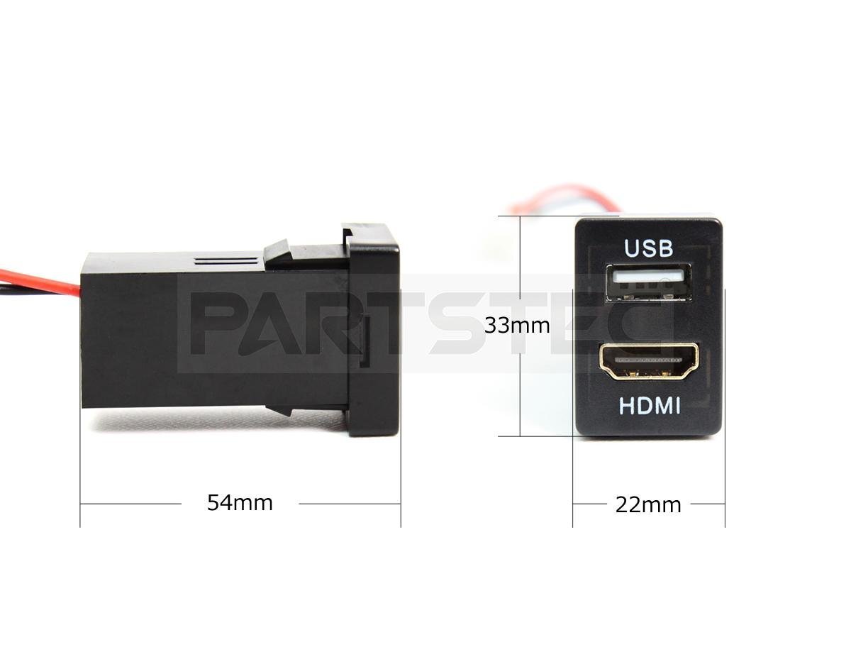 送料無料 ハイエース 200系 トヨタ Aタイプ HDMI USB ポート スイッチ ホール パネル スマホ ナビ 充電器 /134-52 SM-Nの画像6