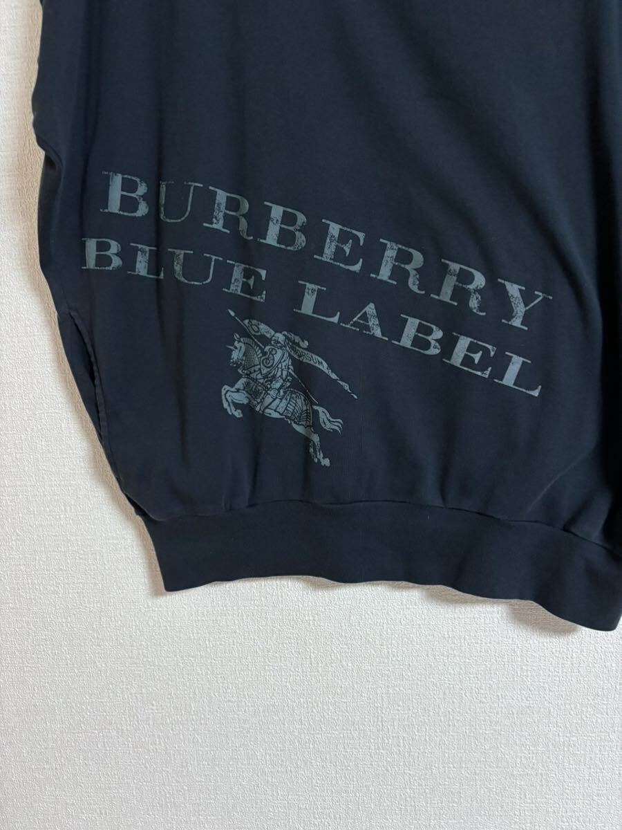 BURBERRY BLUE LABEL バーバリー ビックロゴ プルオーバー オーバーチュニック サイズ38_画像3