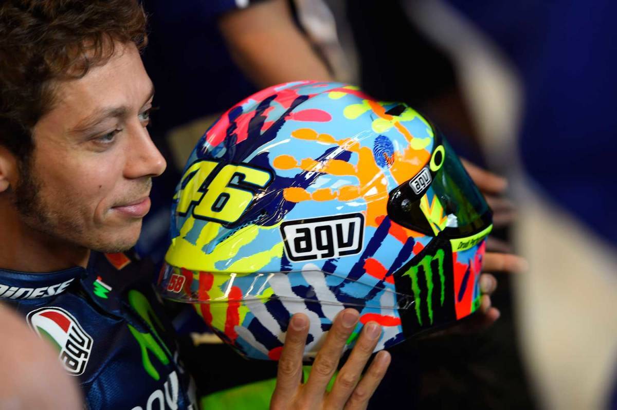 ST-030 MotoGP 46 バレンティーノ ロッシ Valentino Rossi AGV ヘルメット シールド 3M ステッカー 8点セット 反射剤入りの画像2