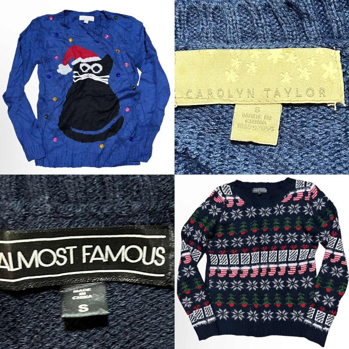 超美品　アグリーセーター　クリスマスセーター 9枚セット/USA古着セット ベール_画像3