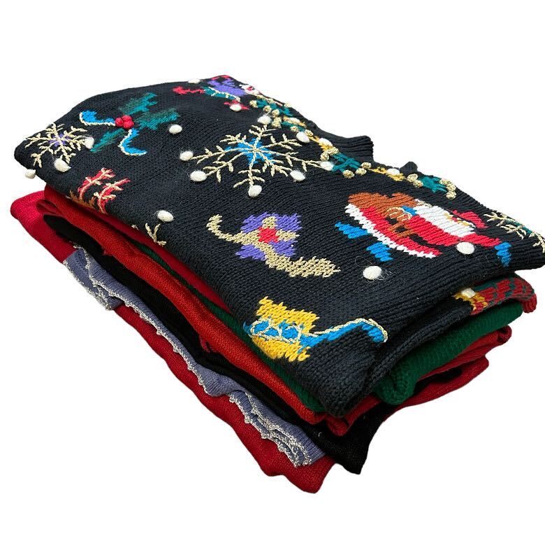 美品 ビンテージクリスマスセーター アグリーセーター 9枚セット/USA古着セット ベールの画像2