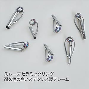 ロッドガイド 釣り竿トップガイド ヒント セット セラミックリング ステンレス鋼 釣り竿穂先 交換 修理キット 収納ボックス付_画像4