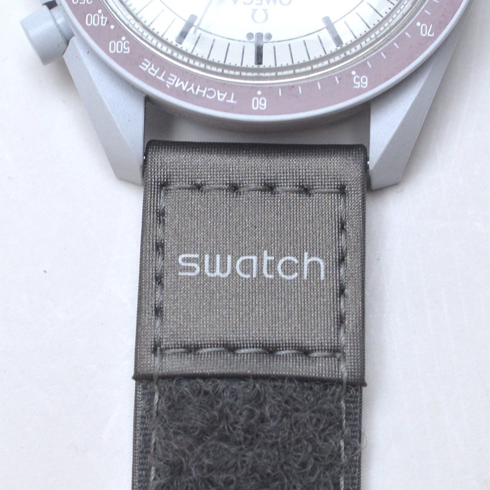 美品 スウォッチ × オメガ MISSION TO PLUTO 腕時計 クォーツ ケース径42mm SWATCH OMEGA MOONSWATCH プルートの画像5