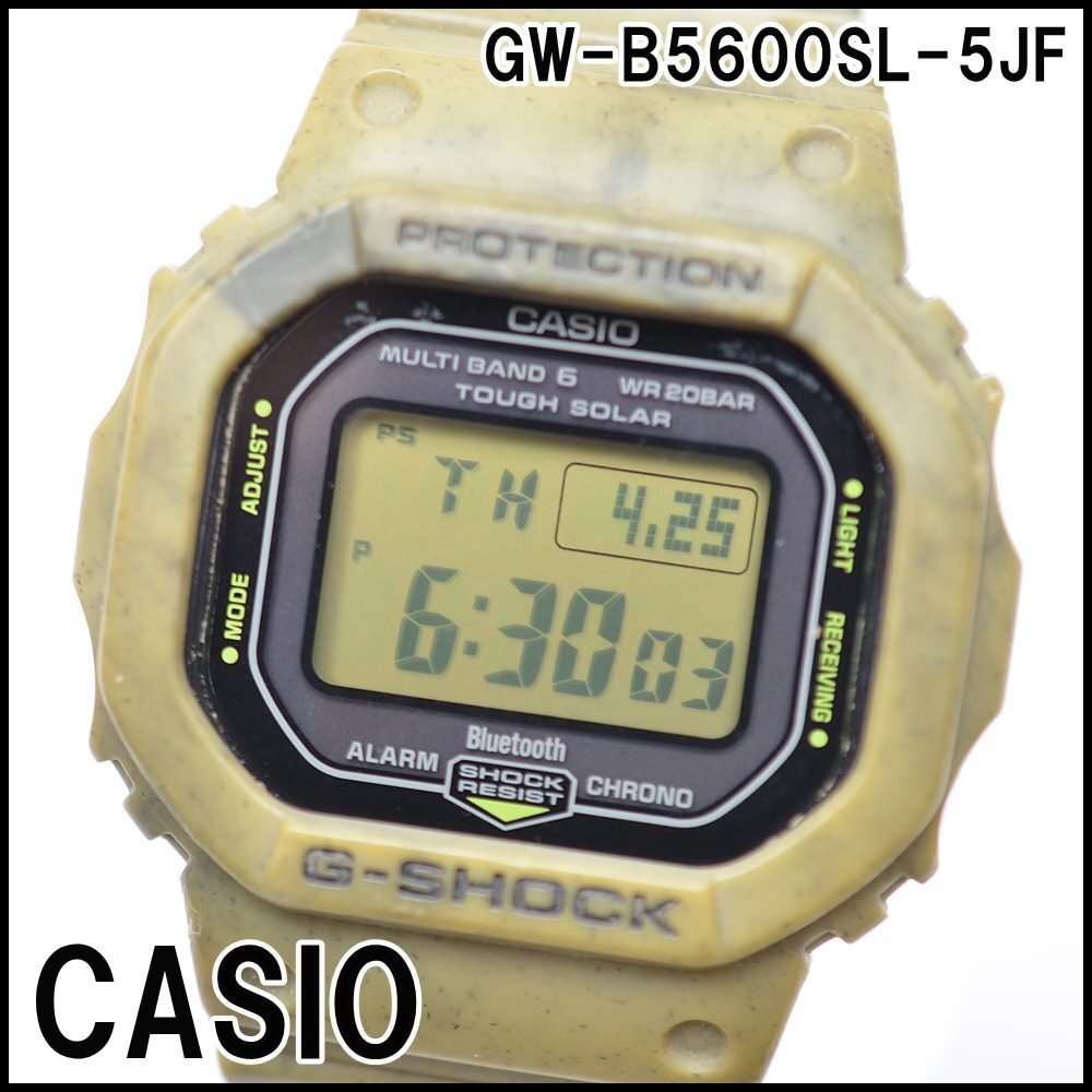 良品 CASIO G-SHOCK 腕時計 GW-B5600SL-5JF SAND LANDイメージカラーモデル Bluetooth搭載 ソーラー電波時計 カシオ ジーショック_画像1