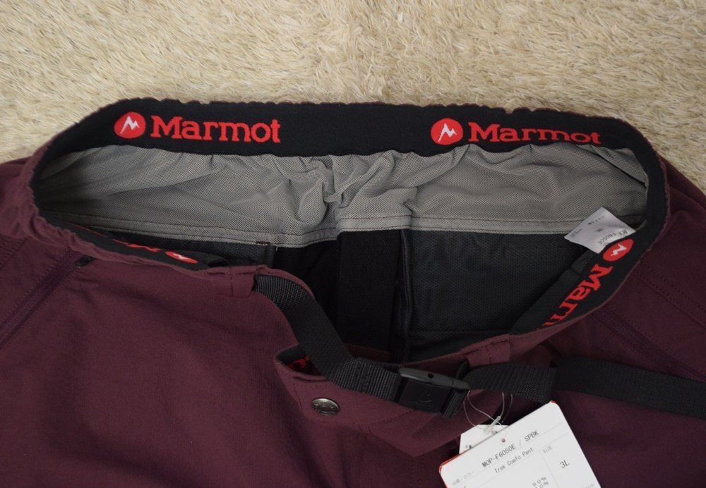 新品 Marmot トレッキングパンツ 3Lサイズ MOP-F6050E 総丈約114cm 股下約78cm ウエスト約92cm Treck Comfo Pant マーモットの画像6