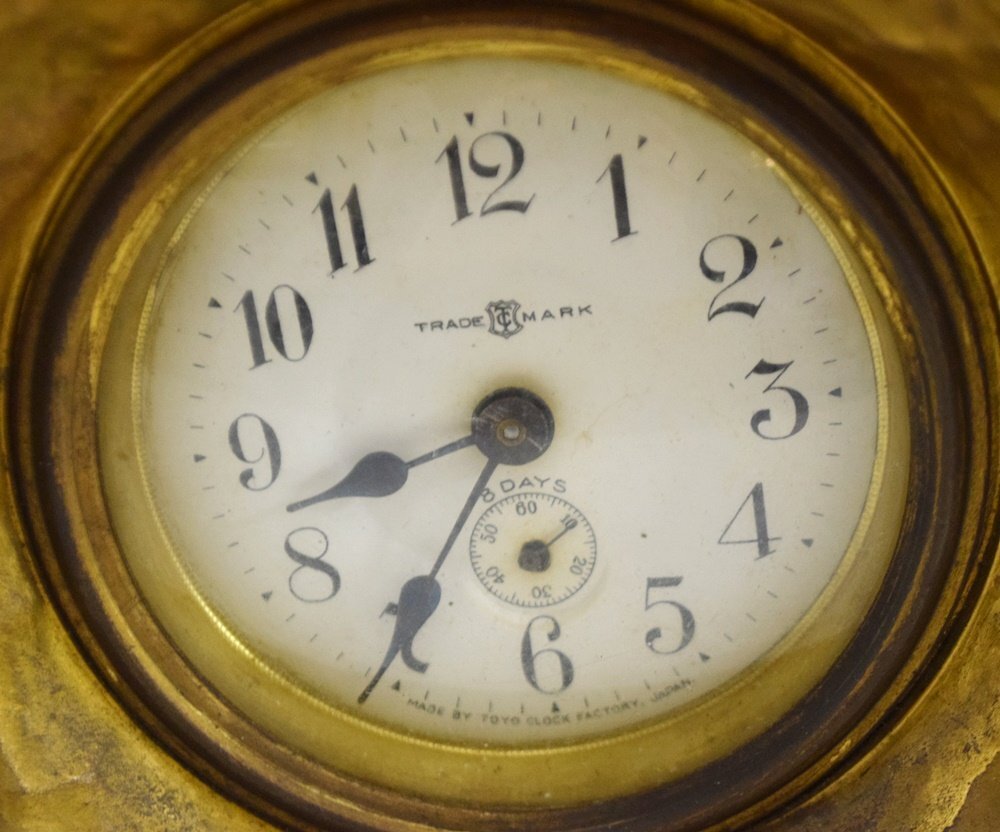 レトロ トレードマーク 東洋時計 手巻き式 置時計 ライオン サイズ幅約31.5×奥行約14×高さ約35cm アンティーク TRADE MARKの画像5