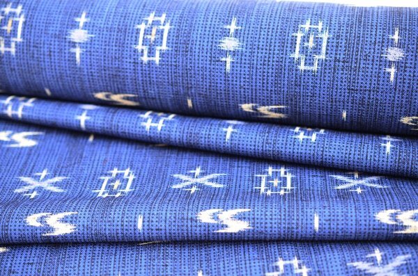 未使用 3点 反物 越後紬 絹100％ ウール紬 伝統工芸品 着物 kimono 道行 アンティーク 和装の画像5