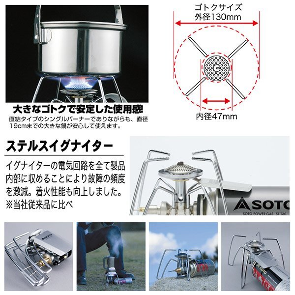 新品 SOTO レギュレーターストーブ ST-310 マイクロレギュレーター搭載 収納ポーチ付き 新富士バーナー ソトの画像3