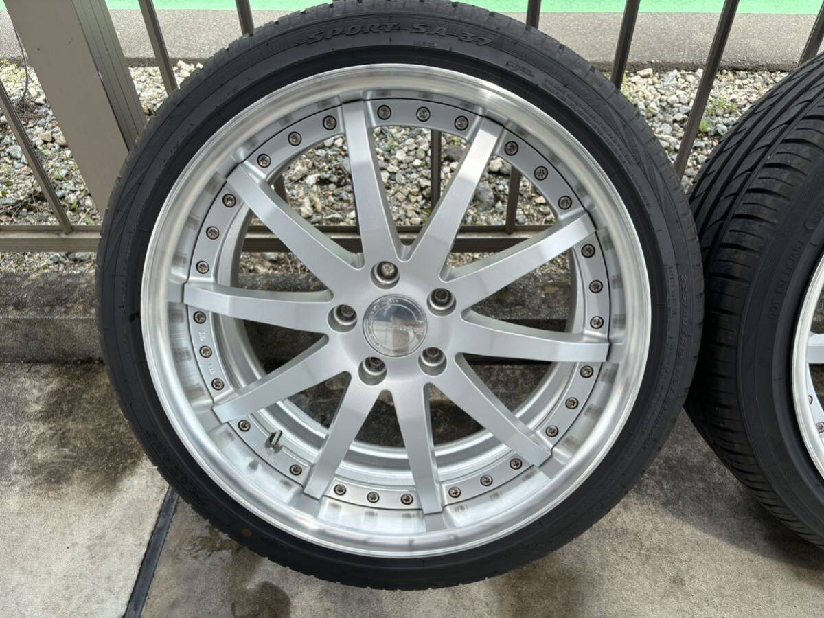 ワーク グノーシスGS1 19インチ 8.5J 9J 比較的綺麗 225/40R19 タイヤバリ山 work gnosis_画像3