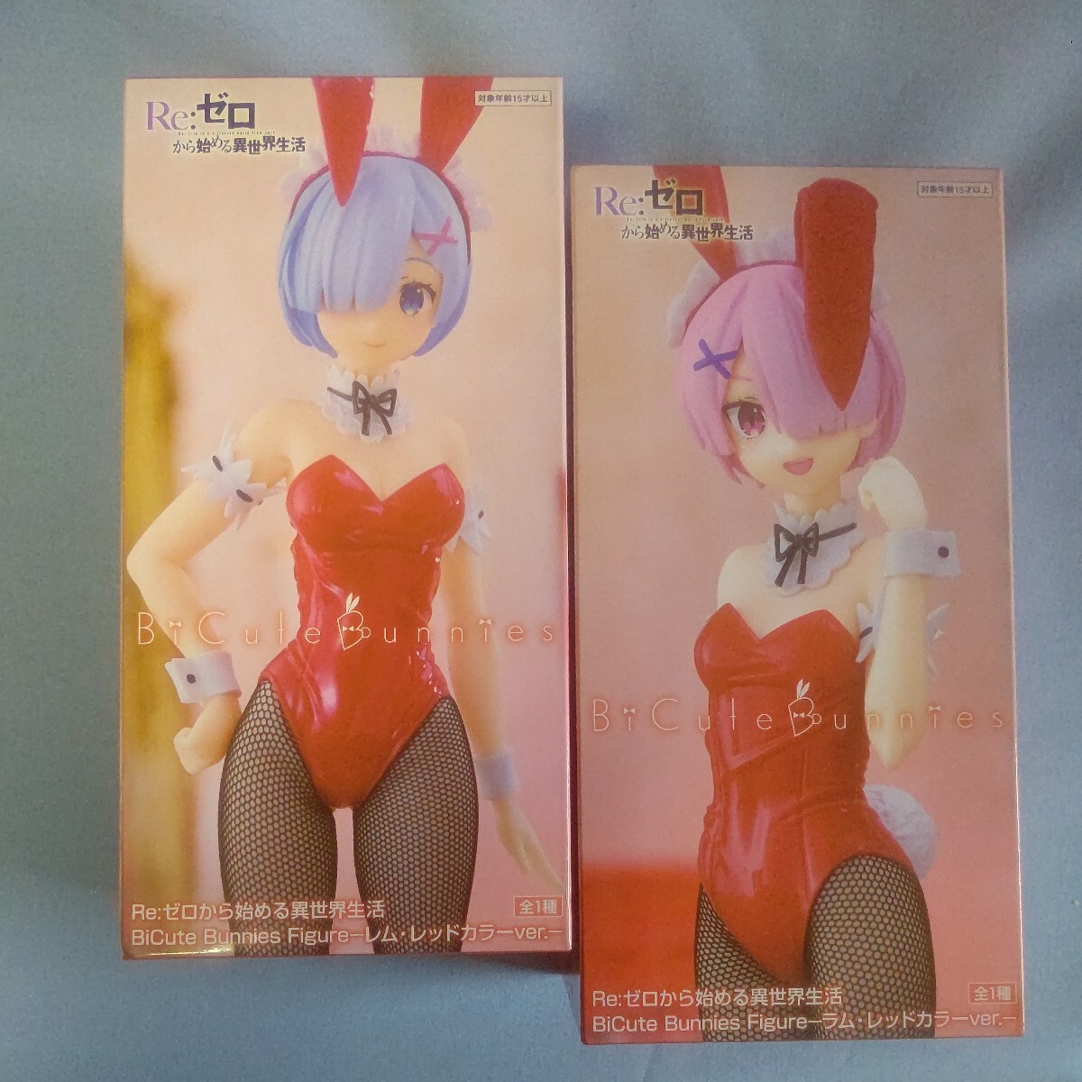 Re:ゼロから始める異世界生活 BiCute Bunnies「ラム・レム」レッドカラーver. フィギュア 2 種セット（未開封品）の画像1