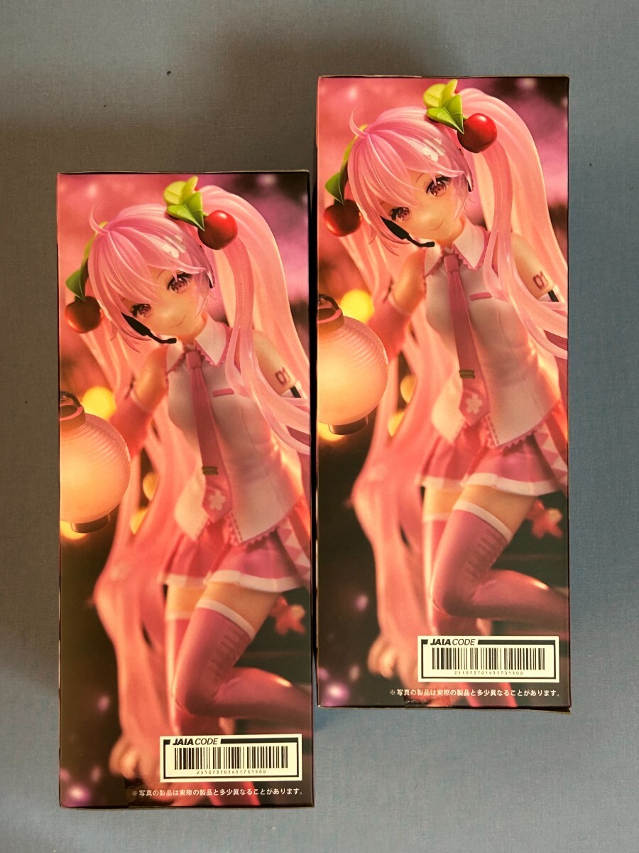 初音ミク AMP＋フィギュア「桜ミク」桜提灯ver. 2個セット（未開封品）③_画像3