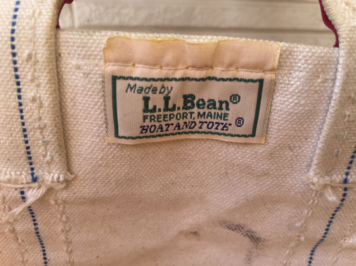 LLBean BOAT AND TOTE トートバッグ 赤 80年代 2トーンタグ vintageの画像2