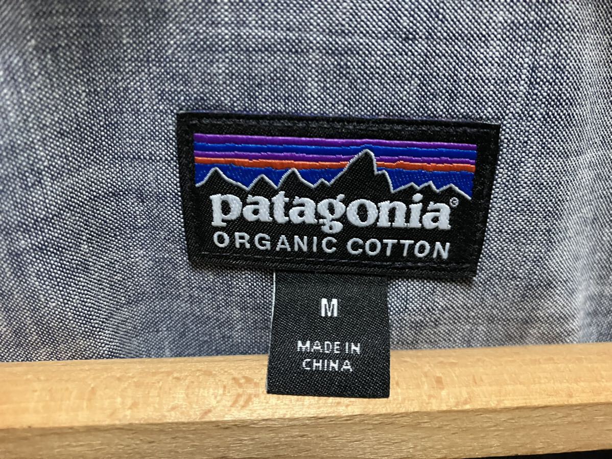 極美品 patagonia ライトウェイト ブラフサイドシャツ シャンブレー BD M 廃番希少品 surf デニムシャツ ワーク ボタンダウン パタロハ_画像5