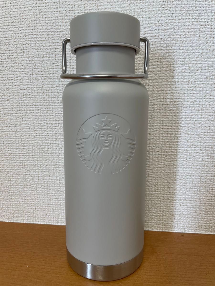 スターバックス ハンドルリッドステンレスロゴボトルマット ベージュ473 スターバックス ハンドルリッドステンレスロゴボトルマット ベージュ473