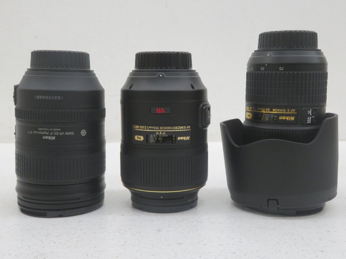 中古品●ニコン D800 28-300VRレンズキット+AF-S24-70mmf/2.8GED+AF-SVRMicra105mmf/2.8GIF-EDセット●5348Kの画像8