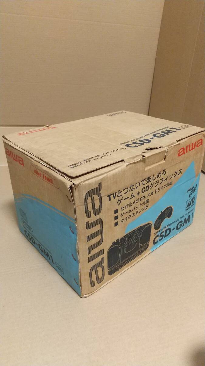 aiwa SEGA メガCDラジカセ CSD-GM1 中古 当時の箱付 メガドライブ MEGA DRIVE MEGA-CD セガ アイワの画像1