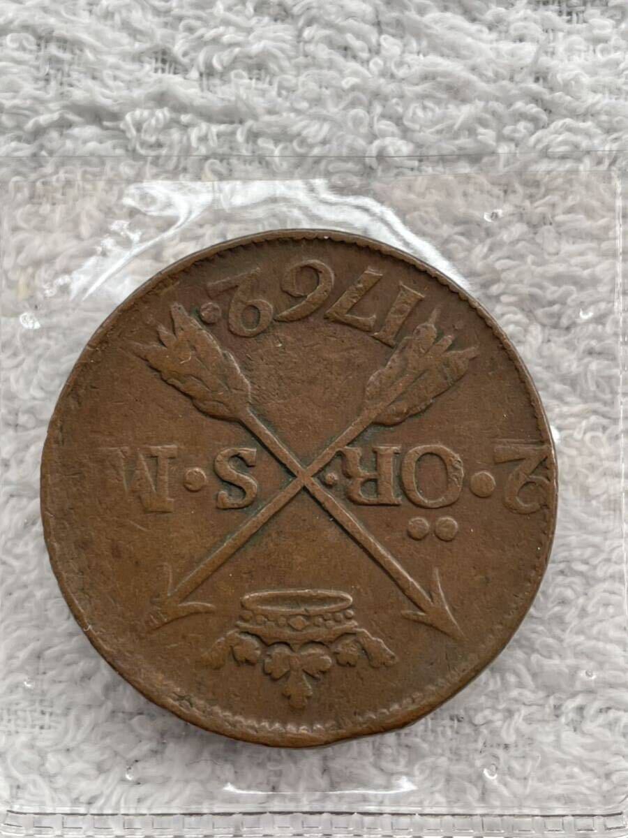 (スウェーデン) 1762年 2オーレ銅貨の画像4