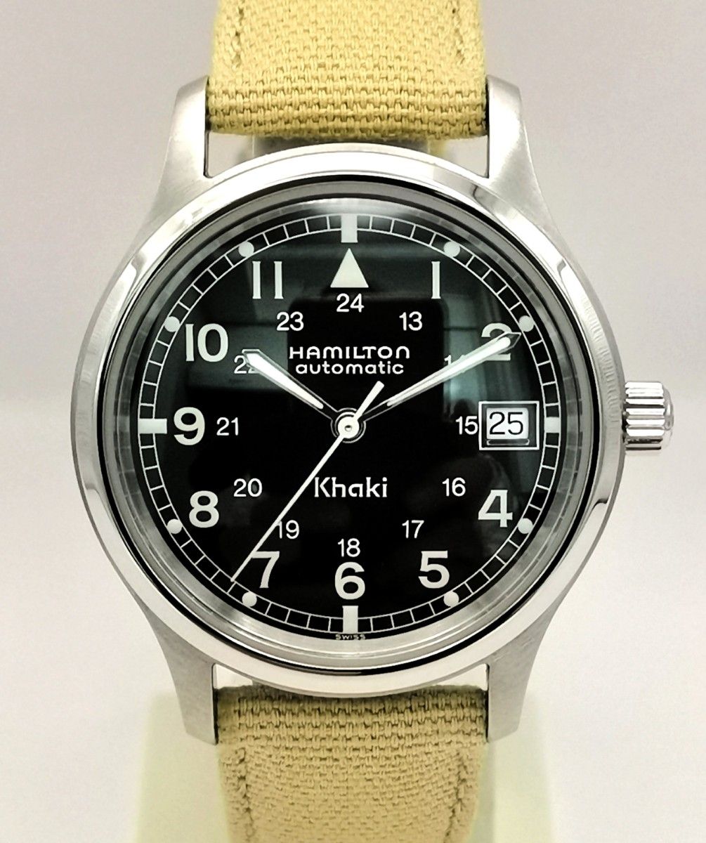 美品 HAMILTON ハミルトン 9721B カーキ フィールド 裏スケ 自動 美品 HAMILTON ハミルトン 9721B カーキ フィールド 裏スケ 自動