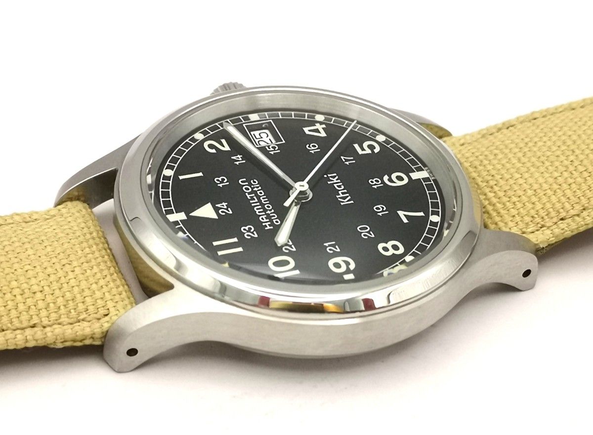 美品 HAMILTON ハミルトン 9721B カーキ フィールド 裏スケ 自動 美品 HAMILTON ハミルトン 9721B カーキ フィールド 裏スケ 自動