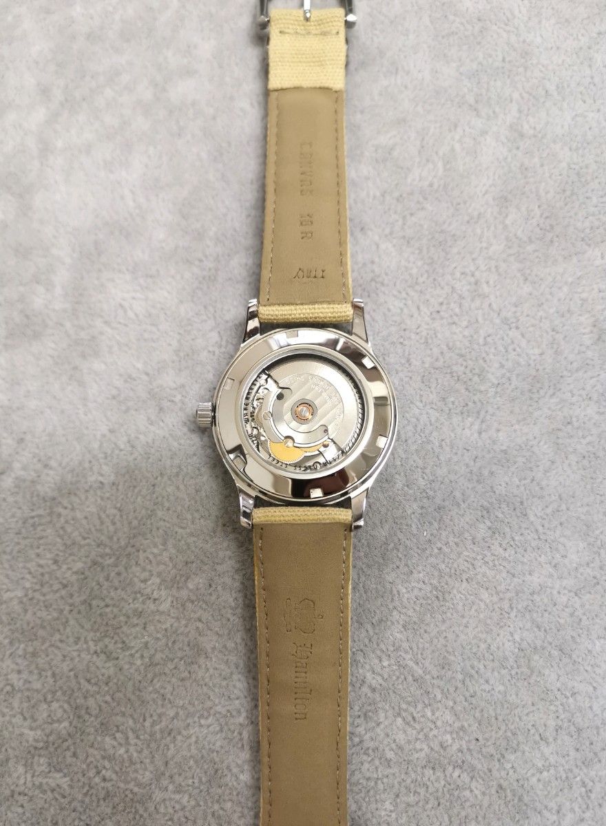美品 HAMILTON ハミルトン 9721B カーキ フィールド 裏スケ 自動 美品 HAMILTON ハミルトン 9721B カーキ フィールド 裏スケ 自動