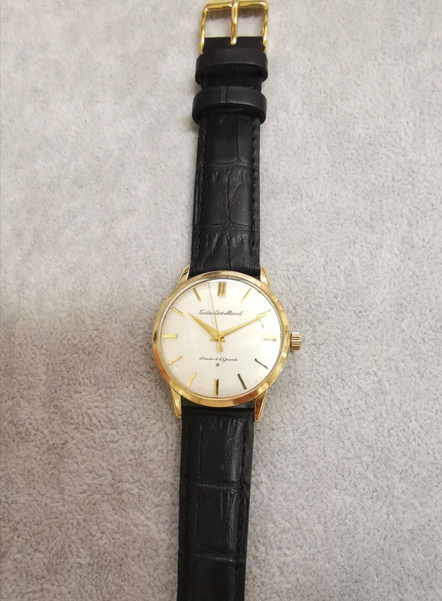 SEIKO セイコー J14050 ロードマーベル K18YG 金無垢 彫り文字盤 1960年代 日差少ない 手巻き 時計