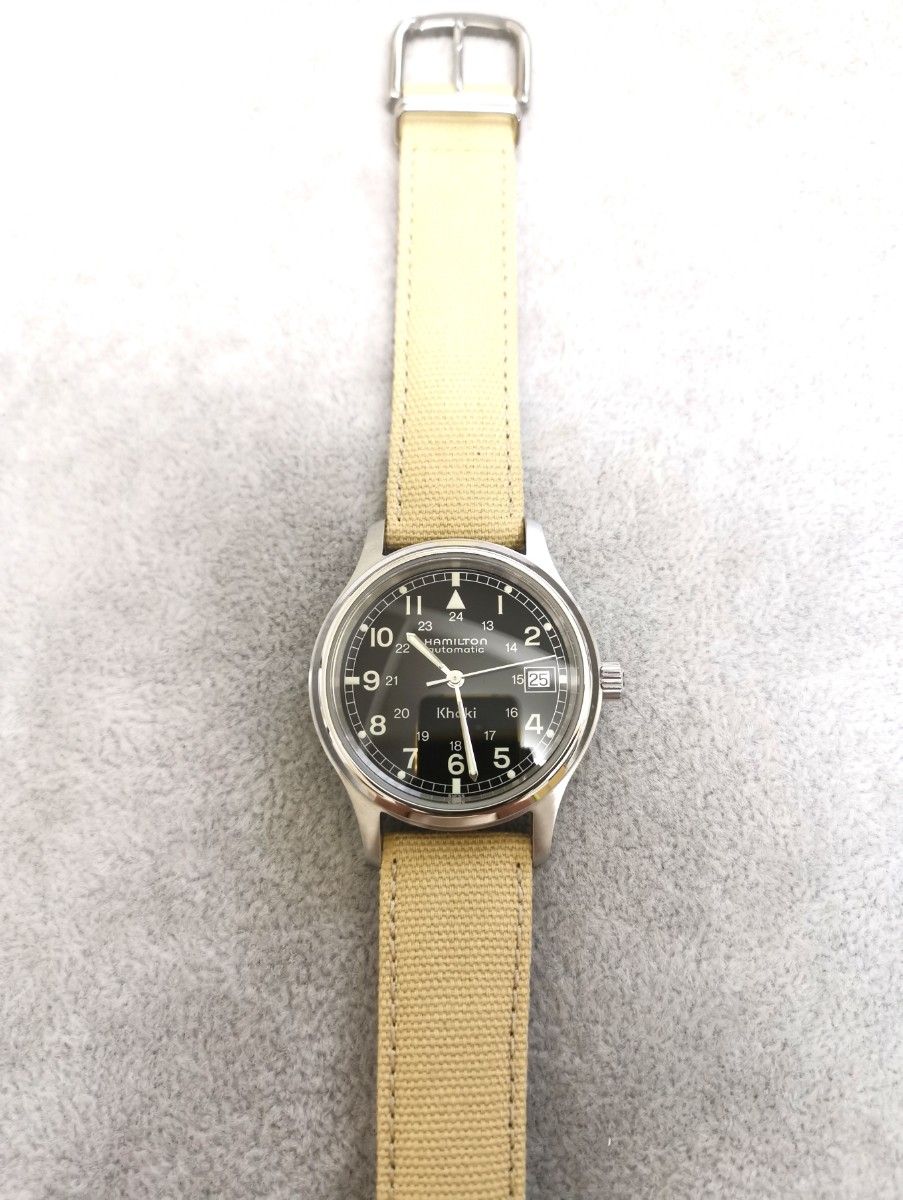 美品 HAMILTON ハミルトン 9721B カーキ フィールド 裏スケ 自動 美品 HAMILTON ハミルトン 9721B カーキ フィールド 裏スケ 自動