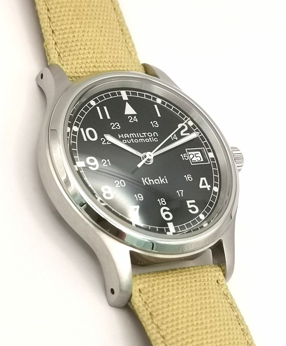 美品 HAMILTON ハミルトン 9721B カーキ フィールド 裏スケ 自動 美品 HAMILTON ハミルトン 9721B カーキ フィールド 裏スケ 自動