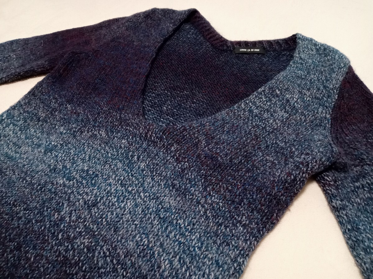  used sweater Comme Ca Du Mode COMME CA DU MODE lady's size 9 navy blue color series 