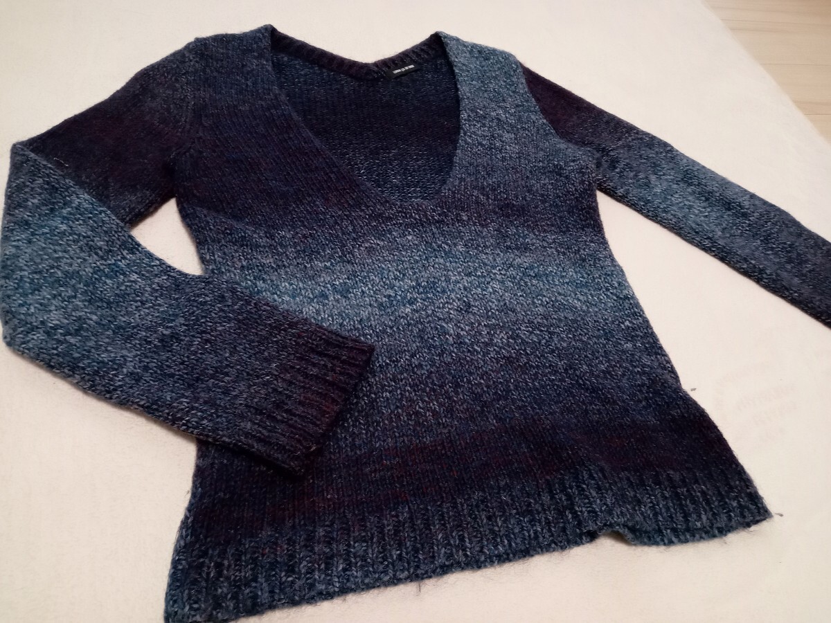  used sweater Comme Ca Du Mode COMME CA DU MODE lady's size 9 navy blue color series 