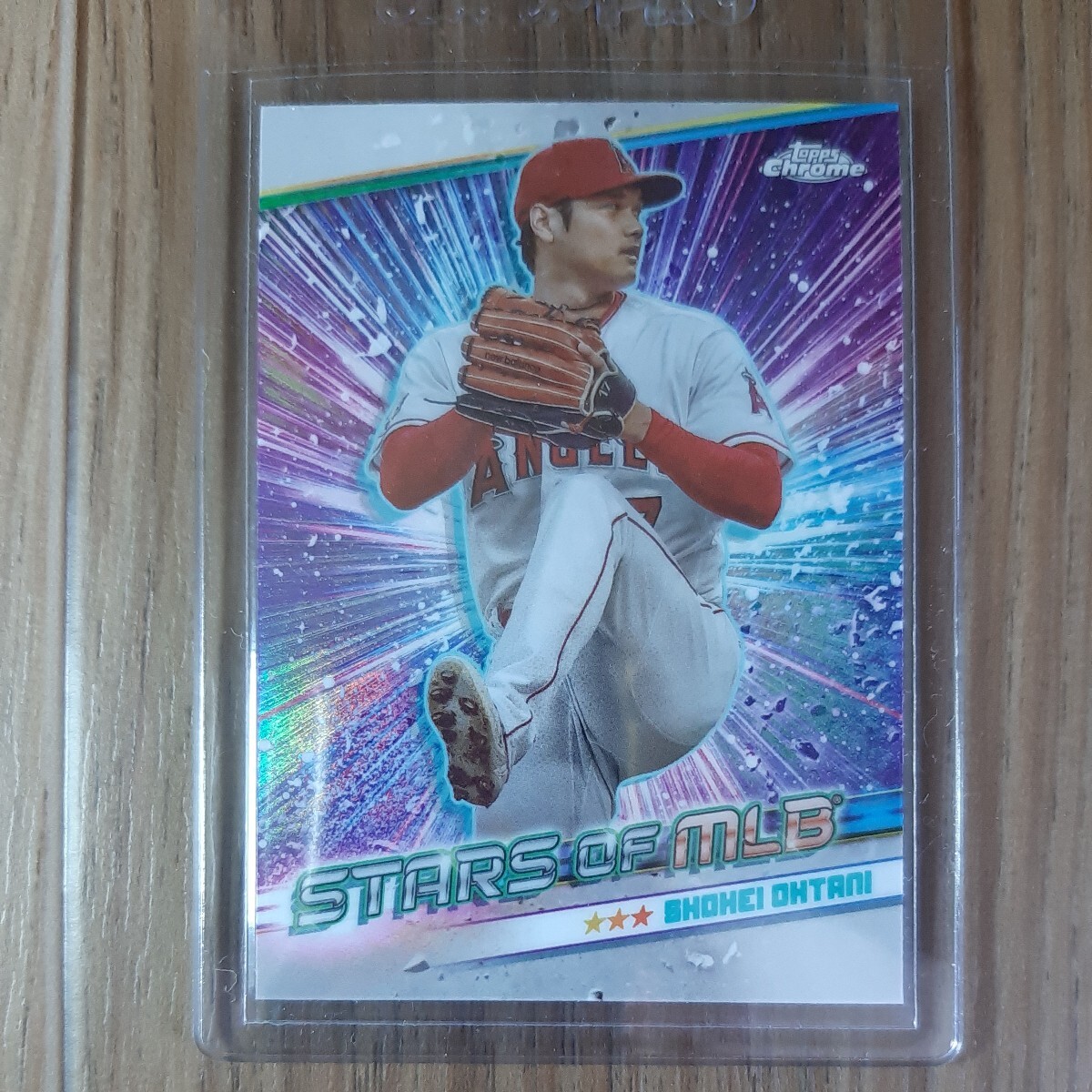 最新　2024 大谷翔平 Topps Refractor　　　　 SERIES1　インサート chrome版『stars of mlb』_画像1