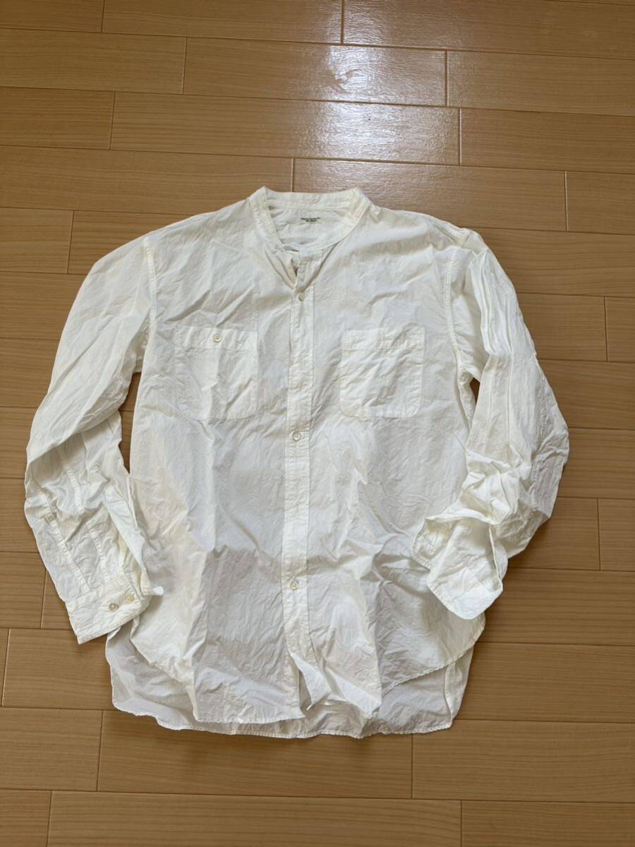 PHIGVEL フィグベル　バンドカラーシャツ　3 ホワイト_画像1