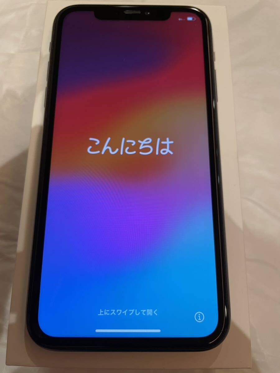 iPhone11 64GB SIMロック解除済　ブラック　箱と充電器付き_画像1