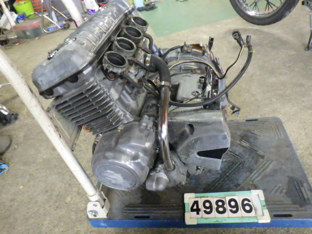 49896 カワサキ ZR250A-058～ バリオス 1型 '94 純正 エンジン 吹け良好だが白煙あり 動画ありの画像1