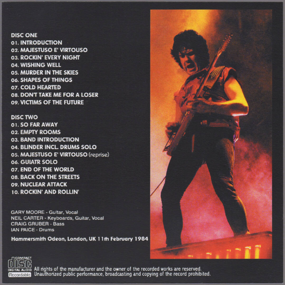 GARY MOORE / VICTIMS OF HAMMERSMITH REMASTERED VERSION の画像2