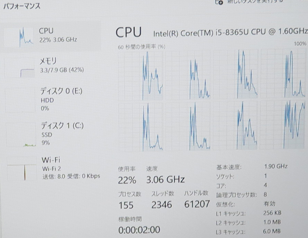 2019年10月モデル【高速Core i5(第8世代)★メモリ8GB+爆速新品SSD(NVMe)256+1000GB】NEC VX 最新Win11+Office2019 H&B ★ Wi-Fi/HDMI_画像10