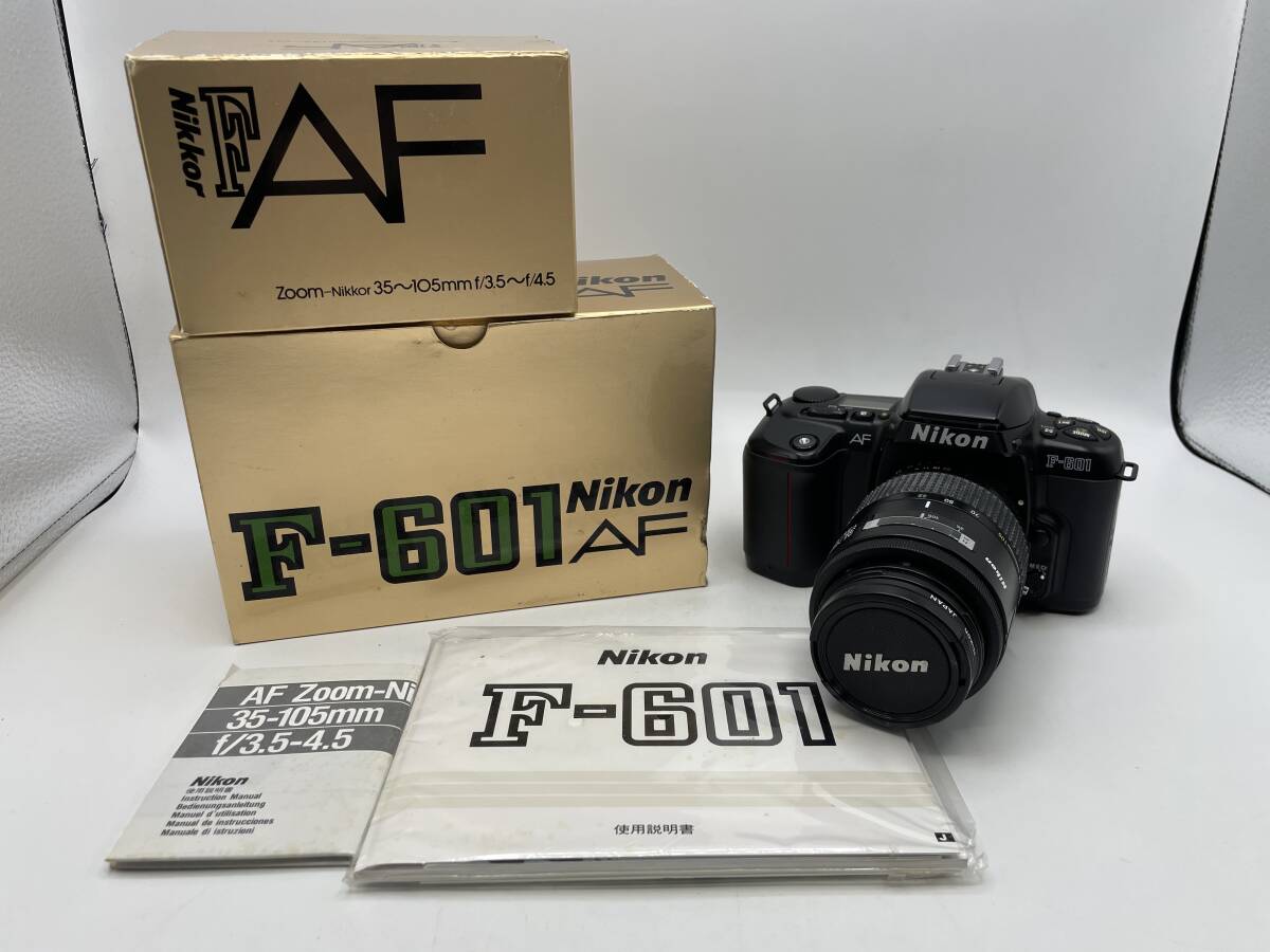 Nikon / ニコン F-601 / AF NIKKOR 35-105mm 1:3.5-4.5 / 箱・使用説明書【MDR098】_画像1