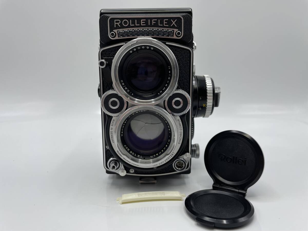 【美品】ROLLEIFLEX / ローライフレックス 2.8F ホワイトフェイス / Xenotar 1:2.8 80mm / 使用説明書・専用革ケース【NMT014】