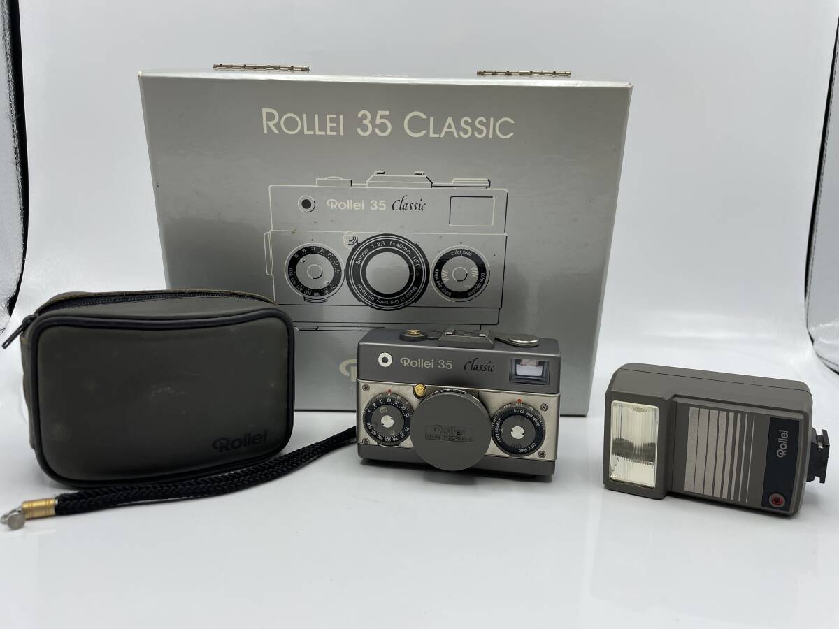 Rollei / ローライ 35 classic / Sonnar 1:2.8 40mm HFT / 20REB ストロボ / 箱付【NMT015】の画像1