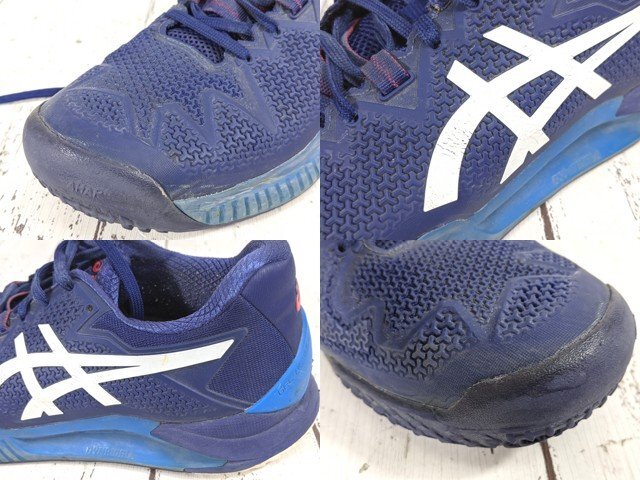 【3yt189】オムニ・クレーコート用テニスシューズ アシックス asics ゲル レゾリューション 8 OC 1041A078 サイズ：25.0cm◆c63の画像4