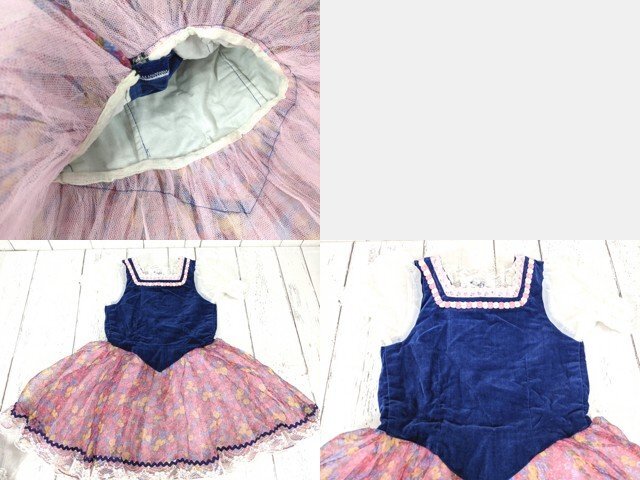 【10yt002】ダンス バレエ チュチュスカート衣装×2点 (紺ピンク) 村娘 町娘 看板娘◆P25_画像4