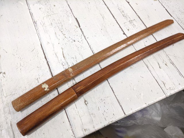 4og521/木刀■剣道 白樫木刀・赤樫木刀・短剣?など約54cm～約101cmまで大量セット_画像2