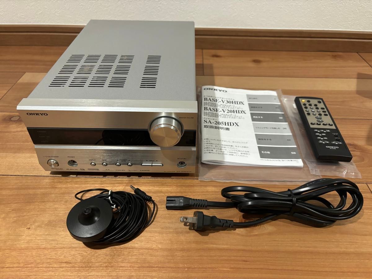 ONKYO オンキョーSA-205HDX+スピーカー×2+ウーファー 2.1chホームシアターシステム BASE-V20HDX相当