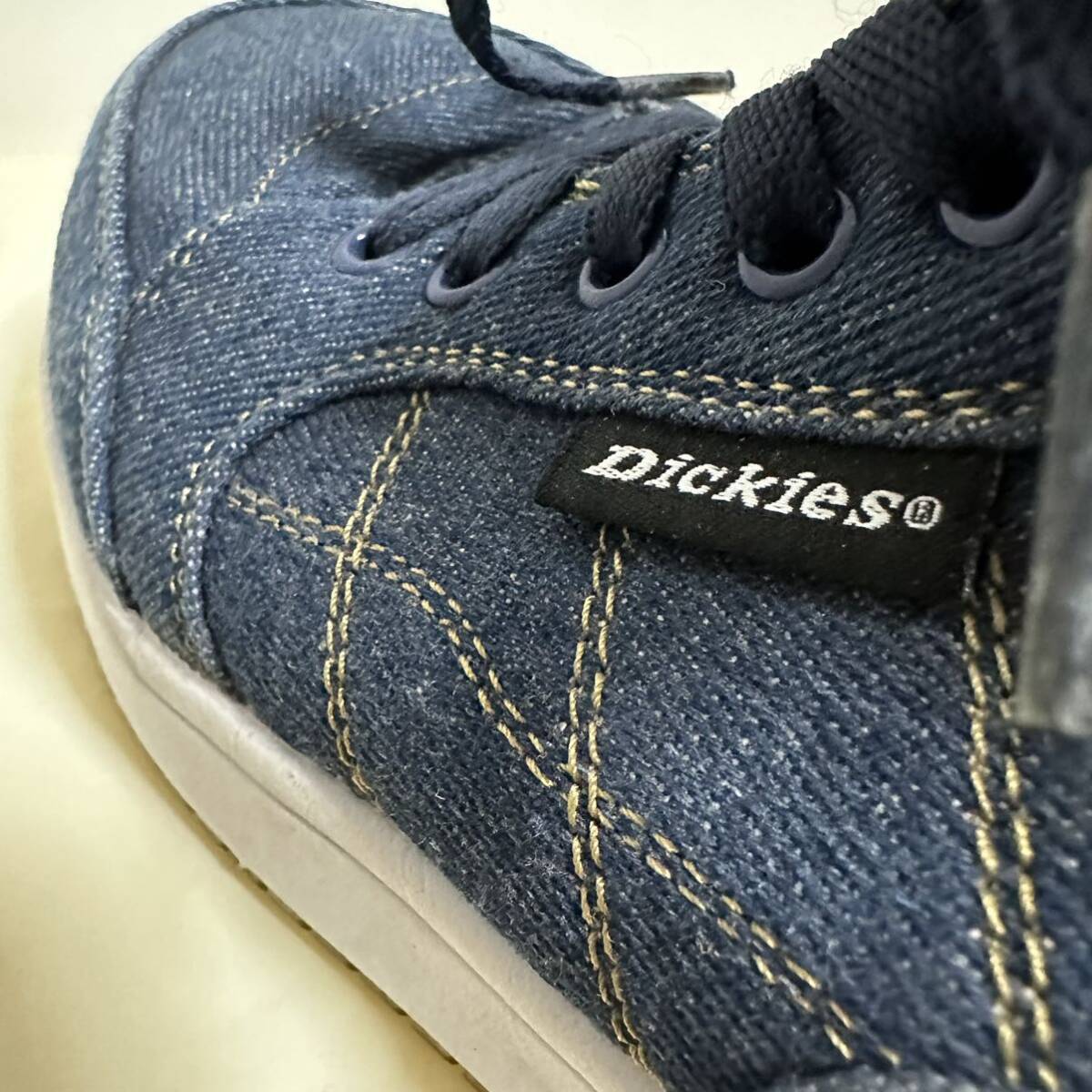 ST■ Dickies ディッキーズ レディース 24.5cm EEE スニーカー ハイカット ネイビー デニム 厚底スニーカー 靴 安全靴 作業靴 カジュアル_画像10